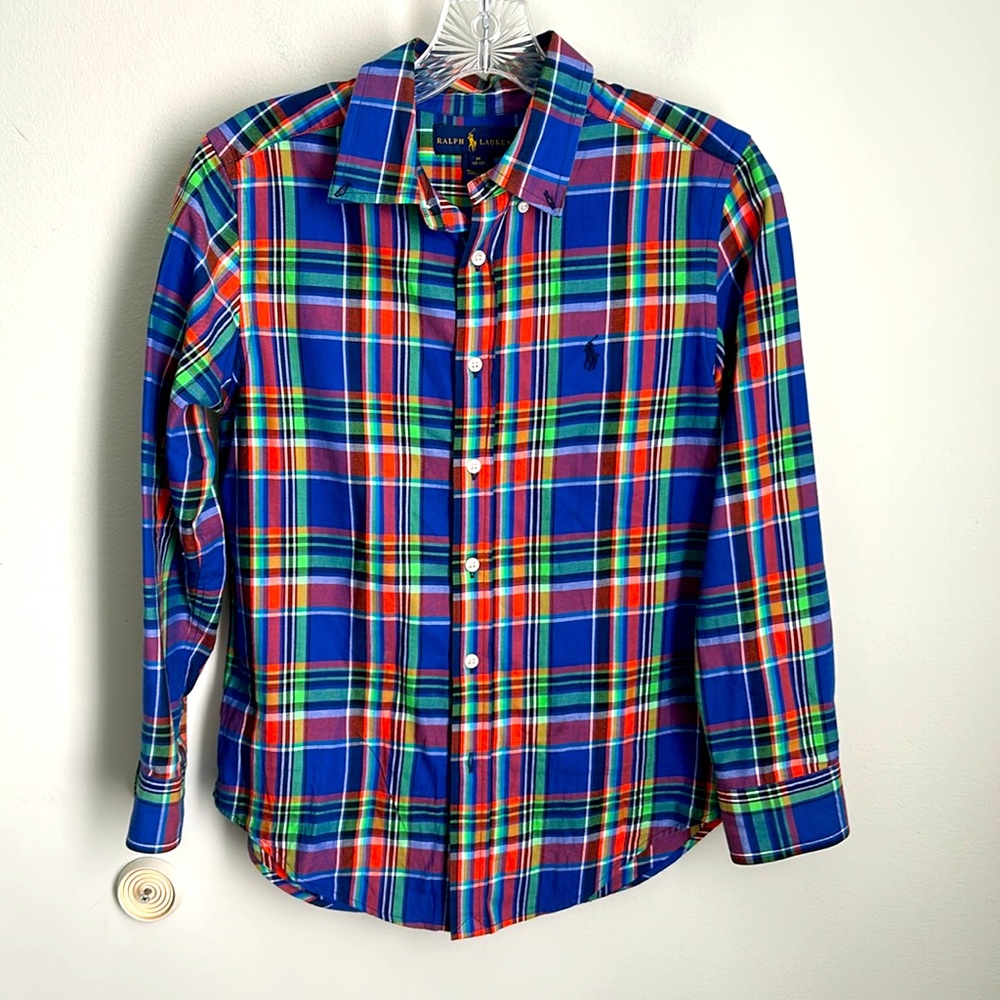 Ralph Lauren boys  Multicolor Plaid Button Down Shirt